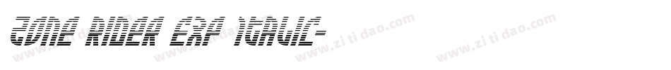 Zone Rider Exp Italic字体转换
